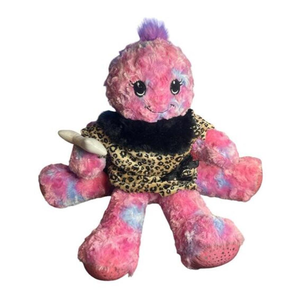 Build a Bear Octopus Plush Pink Blue Tie Dye Sparkle Stuffed Animal. Take advant